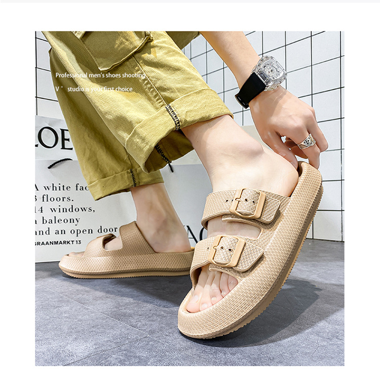Home Casual Platform Slides Slippers Oversized Beach Shoes Women Men Outdoor Sandals