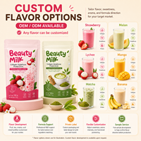 Jus susu pelangsing Postpartum, teh Diet perut besar dengan rasa stroberi sehat dan aman untuk dewasa produk perut datar