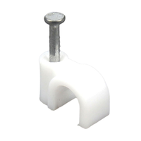 RUNBO – Lot de 100 clips de fixation pour câbles en plastique de 4 mm, à clouer, pour la gestion des câbles électriques et l'organisation du câblage domestique