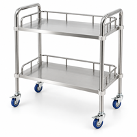Chariot de stérilisation en acier inoxydable pour instruments médicaux, destiné aux CSSD hospitalières et au maniement des instruments chirurgicaux