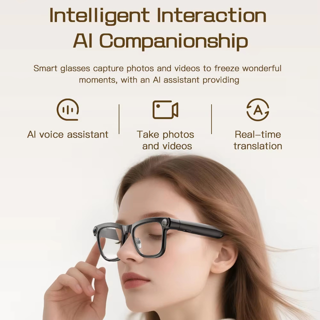 Smart Glasses HD Camera Real-Time Multilingual Translation M08T  AI Assistant Video Recorder Smart Glasses for Outdoor Business
