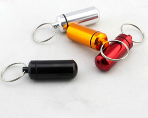 Portable Custom Logo <b>Mini</b> Aluminum Storage Cases With Keychain Novelty Design Easy Carry Pill Box - Product Image 4
