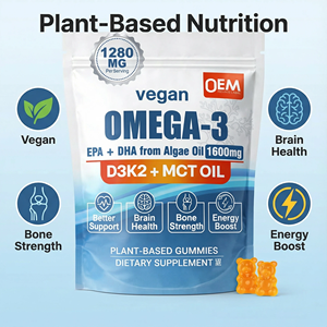 Gummies Omega 3 OEM avec EPA, DHA, Huile d'algues, D3, K2, Huile MCT – Complément pour la Santé Cérébrale, l'Énergie Osseuse et la Force - Product Image 3
