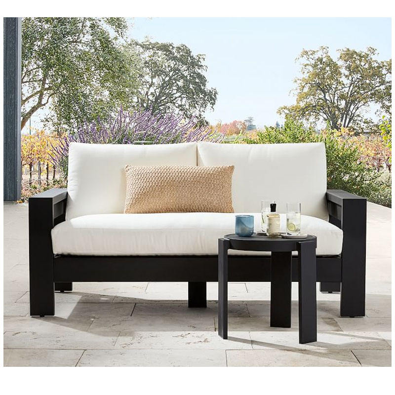 Hot sale outdoor furniture patio garden sofa aluminum two seat sofa
