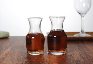 Échantillon gratuit Distributeur de boissons alcoolisées en gros Logo personnalisé <span class=keywords><strong>Carafe</strong></span> à <span class=keywords><strong>vin</strong></span> en verre transparent 230 ml Style traditionnel chinois pour - Product Image 4