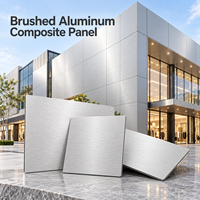 Panneau composite en aluminium brossé or rose, feuille de 3 mm pour revêtement de meubles sur mesure