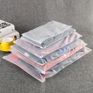 EVA PE Transparent Clothing Packaging Custom Waterproof Flat Bra Reusable Zip Lock Product Storage Bag With Logo For Clothes