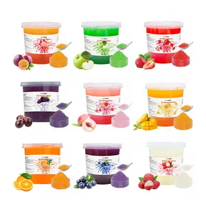 Fabricante múltiples sabores Popping Boba Pearls mango fruta jugo bolas China personalizado sin azúcar Bursting Boba para té de burbujas