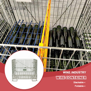Nhà Máy Bán Hàng Trực Tiếp Stackable Bền Rượu Sâm Banh Lưu Trữ Dây Lưới Container - Product Image 1