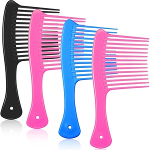Factory Direct Sale Plastic Wide Tooth <b>Comb</b> High Quality Home Hairdressing <b>Comb</b> Custom Logo/Color Antistatic Hair <b>Comb</b> - Product Image 1