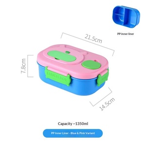 New Food Grade Insulated <b>Lunch</b> <b>Box</b> with Large Capacity and Multiple <b>Compartments</b> with Fork Spoons for Freshness Preservation - Product Image 5