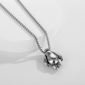 Collar con Colgante de Cadena de Eslabones de Acero Inoxidable Personalizado de Fábrica con Personajes de Dibujos Animados e Imitación de Perlas, Ideal para Regalo de Aniversario o Fiesta - Product Image 5