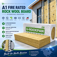 Panneau de laine de roche ignifuge ULC S102 R8.4 2 pouces, isolation thermique et acoustique, dalle de laine minérale pour mur extérieur en Amérique du Nord