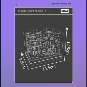 Moule Roi 24035 Beauté <span class=keywords><strong>Maquillage</strong></span> Jour MOC Creative Block Modèle Enfants Éducatif Assembler Building Block Set Plastic Toy - Product Image 6