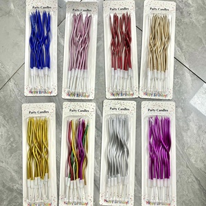 Groothandel Premium Verguld Gebogen Spirale Verjaardagskaarsen Paraffinewas voor Bruiloft en Taartdecoratie - Product Image 2