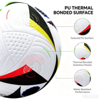 Ballon de football en PU personnalisé Aiju en gros, taille 5, thermocollé, pour l'entraînement de football, avec emballages personnalisables