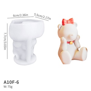 Molde de silicona 3D DIY de la familia de osos para velas de resina, molde para velas aromáticas para decoración del hogar, venta al por mayor - Product Image 6