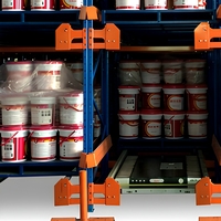 Système de rayonnage à navette en acier haute capacité, rayonnage à navette automatique pour palettes, rayonnage de stockage robuste, grue de manutention radio pour navettes