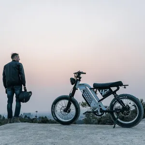 Phong cách Retro xe máy dài 70km điện chất béo lốp xe đạp leo núi Xe đạp xe máy Ebike 28mph Tốc độ tối đa 500W 750W Điện