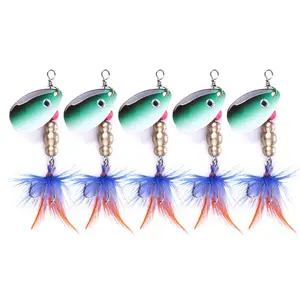 Metal Inline Spinner Baits Wobbler Fishing Tackle 6.3CM-5.7G Bass Crappie Panfish Trout Lure Hook Pesca Fishing Lures