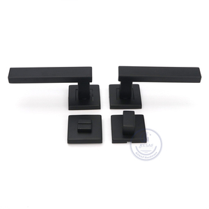 Tay Nắm Cửa Cổ Tay Nắm Cửa Chính Bên Ngoài Bằng Gỗ Đồng Thau Chải Tay Nắm Cửa Lạ Mắt - Product Image 1