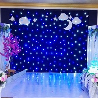 Toile de fond en tissu étoilé LED ignifuge en gros pour mariage 2026