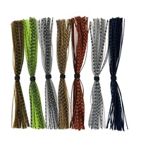 44 brins/lot de jupes en silicone pour leurres de pêche, accessoires de pêche, matériau de montage en caoutchouc pour Buzzbaits et Spinners