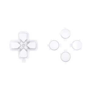 Boutons d'action D-pad personnalisés bicolores blanc et transparent pour manette PS5, sans impression de lettres, pour remplacement des boutons de direction - Product Image 6
