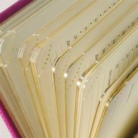 Carnet de luxe écologique A5 en cuir/PVC avec reliure en tissu doré, agenda réutilisable pour usage professionnel et personnel