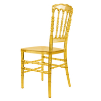 Chaises Chiavari en résine acrylique transparente jaune, durables, empilables et portables pour mariages et événements en extérieur – Vente en gros