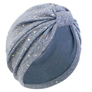 Turban pré-noué pour femmes en gros, foulard torsadé avec accessoires scintillants, polyester, mode extérieure, bandeaux pour la tête - Product Image 6