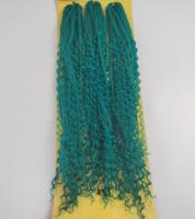 Dreadlocks Sintetici Ondulati Boho da 24 Pollici Verde Teal con Estremità Ricci, Capelli all'Uncinetto Stile Dea per Donna - Vendita all'Ingrosso