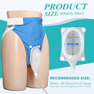 Xách Tay Tái Sử Dụng Màu Xanh Nước Tiểu Bộ Sưu Tập Túi Cho Người Đàn Ông Cao Tuổi 2 Nước Tiểu Ống Thông Hệ Thống Bao Cao Su Ống Thông Cho Phục Hồi Chức Năng Điều Trị - Product Image 6