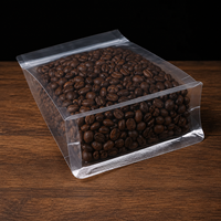 Sacs d'emballage en plastique transparent mats à huit côtés avec poignée, fond plat, pour aliments et noix, avec fermeture éclair - En stock