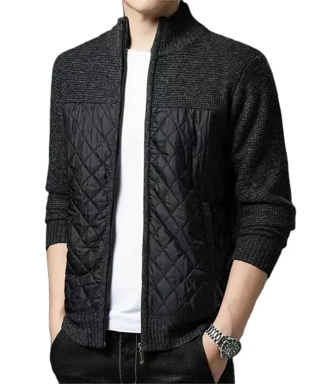 Stylish Men zipper Sweater Thick knitwear Casual Wool Cardigan Long Sleeve knitted Sweater