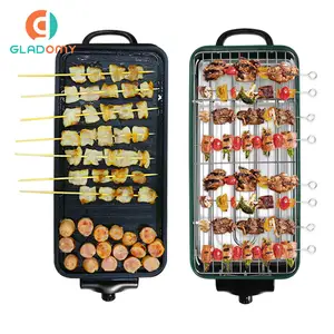 High Quality Design Electric BBQ Grill Green Non-stick Coating Baking Pan