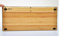 Keyboard ramping, papan ketik kayu bambu nirkabel USB Mini Bluetooth kantor Desktop Piano optik Piano akustik