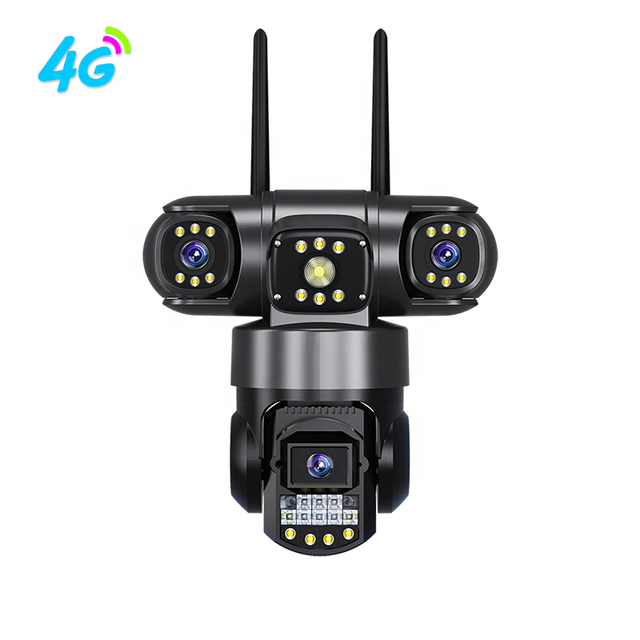 V380 Three Lens Outdoor Surveillance Camera PTZ 360 Wireless Wifi Two Way Audio Auto Tracking 6mp Security Camera OEM 4g