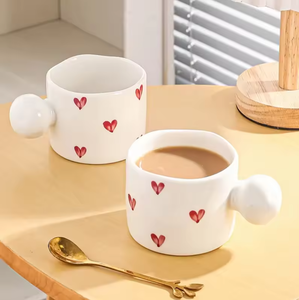 Mug à café en porcelaine osseuse 3D moderne YIKA pour la Saint-Valentin, 250 ml, cadeau d'amour pour petite amie - Product Image 4