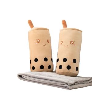 Großhandel Low Moq Custom Logo Plüsch Gefüllte niedliche benutzer definierte Plüsch Schlüssel bund Boba Plüsch tier für Kinder mit Decke - Product Image 2