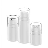 Emballage cosmétique en plastique PP blanc écologique Conteneur de sérum lotion 30 ml 50 ml 100 ml Bouteille à pompe sans air