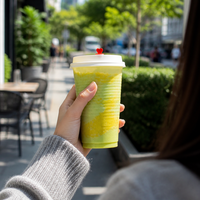 Gobelets et couvercles en gros, gobelets en plastique personnalisés avec logo pour les boutiques de bubble tea