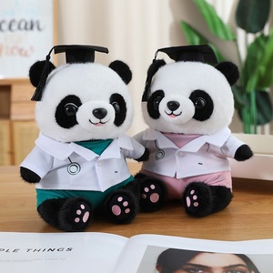 Peluche <span class=keywords><strong>Panda</strong></span> de la Saison des Diplômes, Ours <span class=keywords><strong>Docteur</strong></span> en Peluche, Cadeau de Remise de Diplôme Personnalisable avec Impression du Logo Scolaire en Polyester - Product Image 4