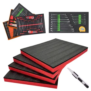 Organizzatore di chiavi multistrato professionale taglio di fogli eva epe custodia inserti in schiuma cassetta degli attrezzi shadow kaizen foam