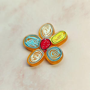 Nouveau produit créatif Transparent en relief Graffiti fleur de cerisier couleur boucles d'oreilles bricolage accessoires acrylique charme accessoires - Product Image 6