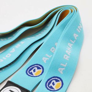 Custom Elastic Neck <b>Lanyards</b> Pu Patch Eagle Hook Keychain Strap Trading Company Staff ID Card Holder <b>Lanyard</b> - Product Image 3