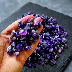 Natural African Amethyst Rough Stone Purple <b>Crystal</b> <b>Chips</b> Mixed Shapes for Jewelry Making - Product Image 2
