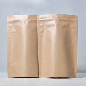 Bolsas de Papel Kraft Marrón con Cierre Hermético y Base Plana, de Alta Calidad y Durabilidad, con Logotipo Impreso, Aptas para Alimentos, 2025 - Product Image 1