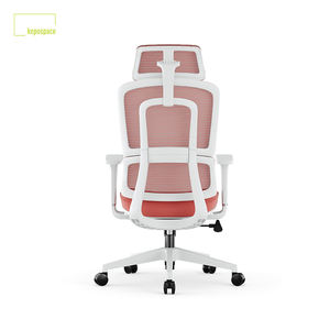 Chaises de bureau ergonomiques pivotantes KEPO rouges avec dossier en maille confortable et réglable pour le travail - Product Image 5