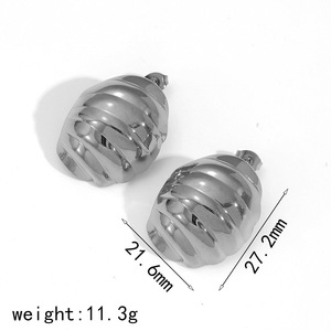 Geometric Spiral <b>Stud</b> Earrings Zinc Alloy Gold <b>Silver</b> Color For Women Fashion Jewelry - Product Image 4